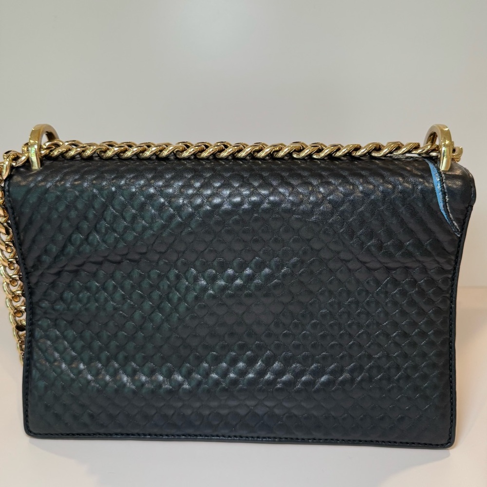 Christian Dior Diorama Medium Flap Bag W Black Embroidered Leather & Chain Strap - Picture 5 of 16